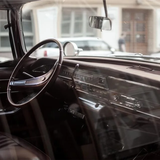 Leather steering wheel cover